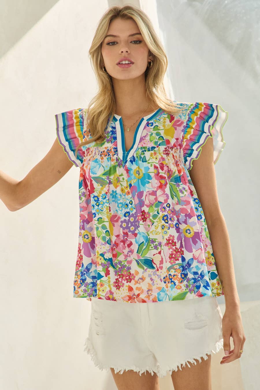 Multicolor Floral Printed Blouse