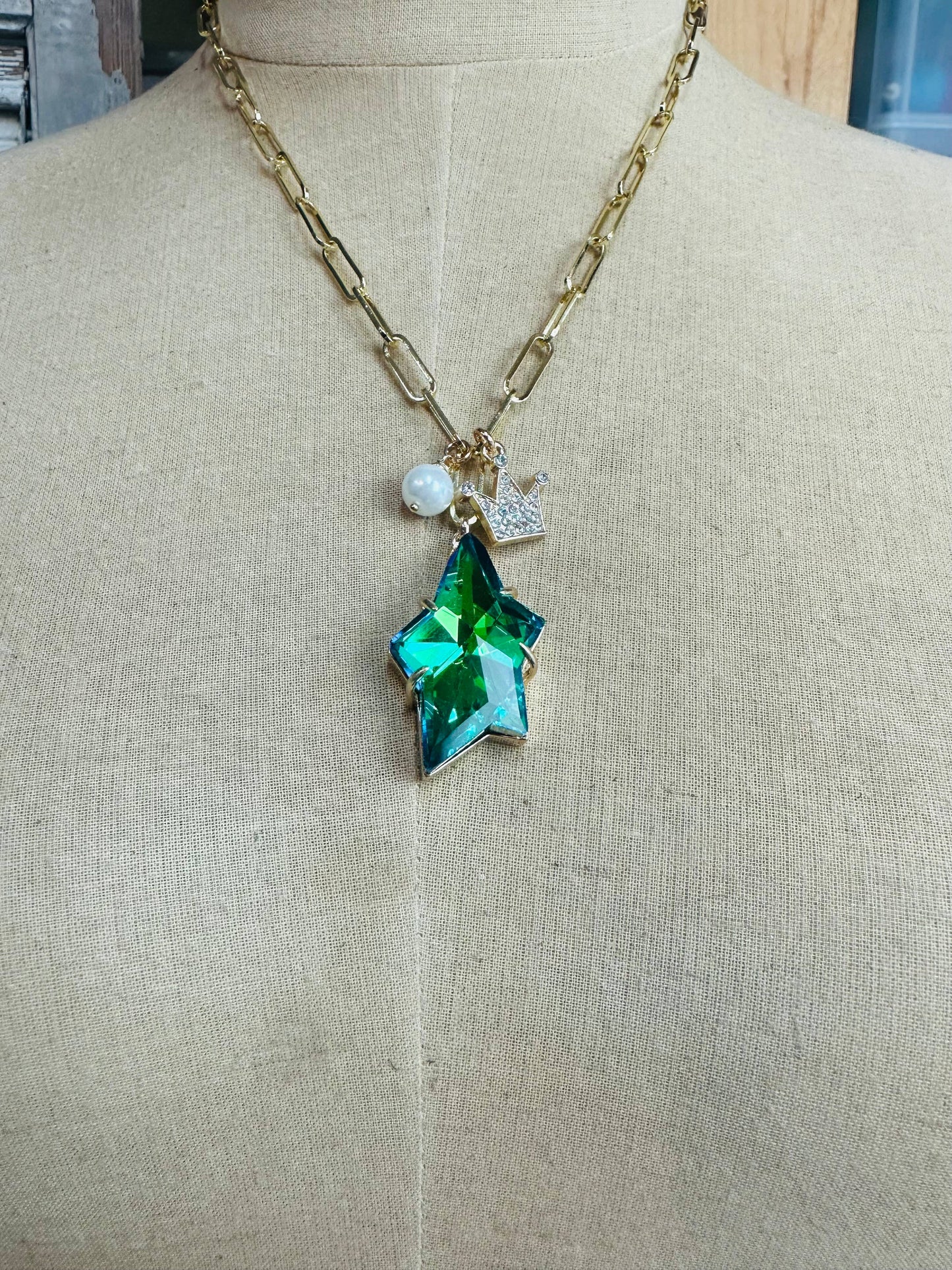 Emerald Star Necklace