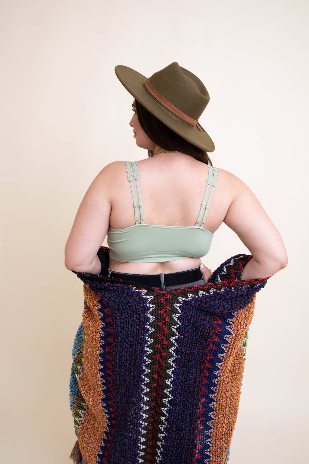 Boho Eye Lace Applique Bralette Plus Size