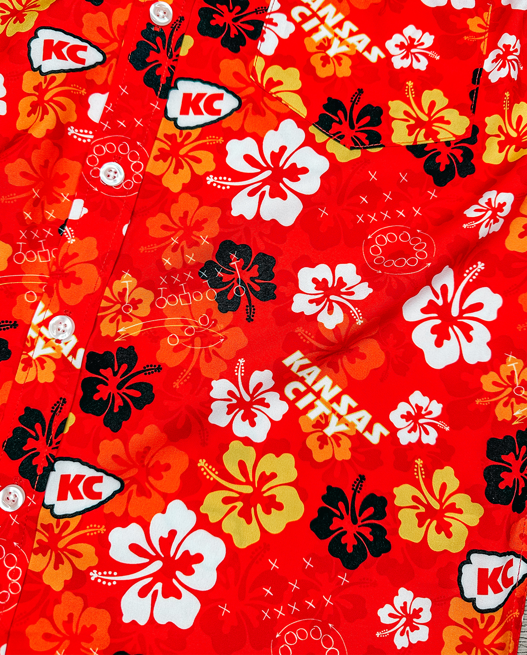 Tropical Kansas City Football Unisex Button Up