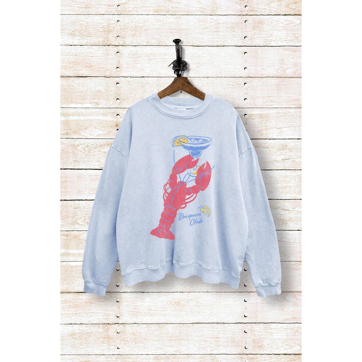 LOBSTER WITH A COCKTAIL MINERAL WASH SWEATSHIRT
