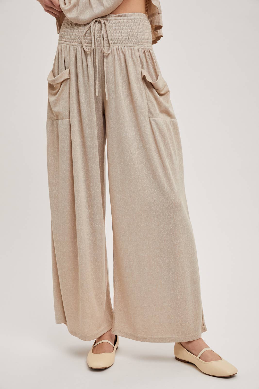RELAXED KNIT WIDE PANTS
