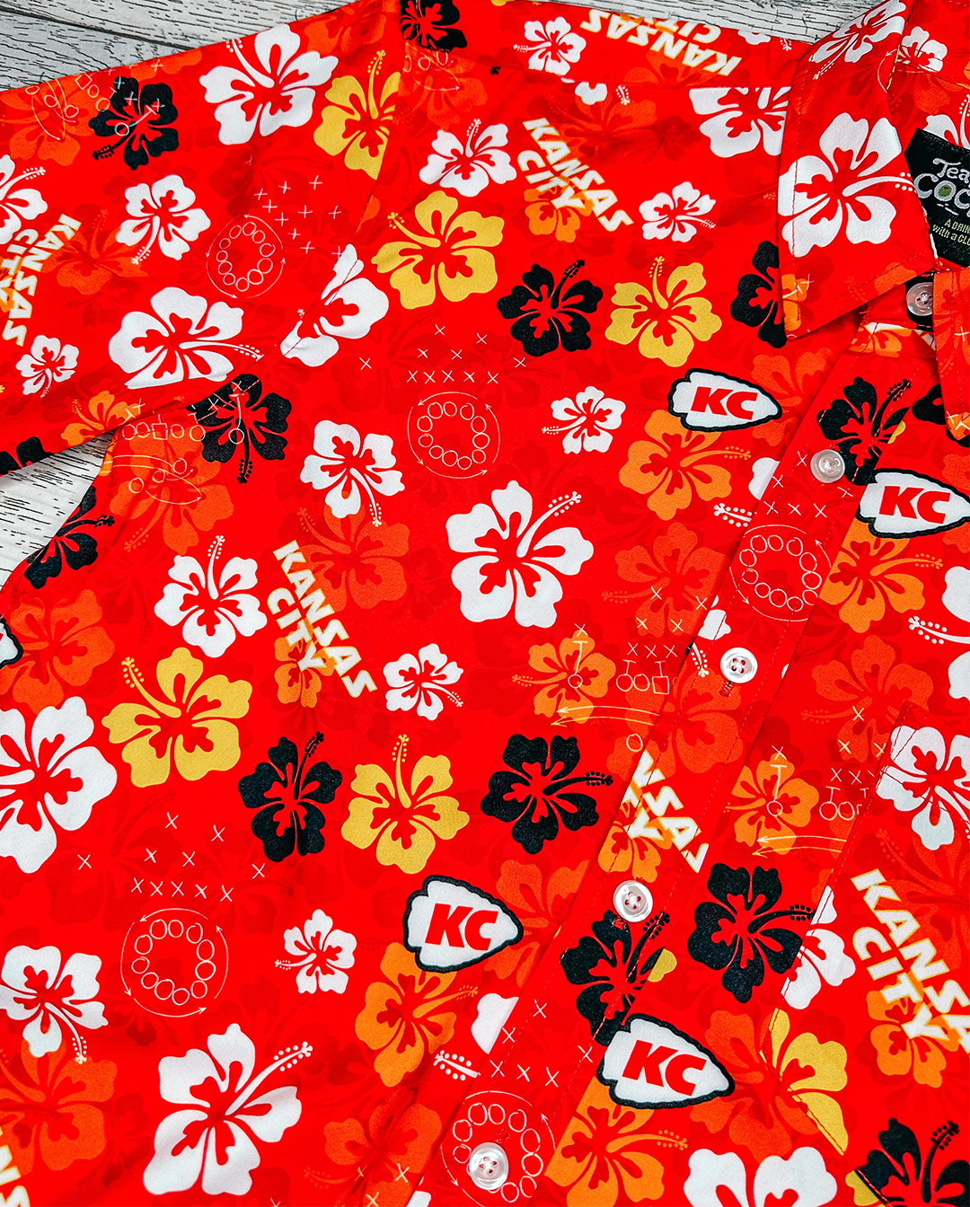 Tropical Kansas City Football Unisex Button Up