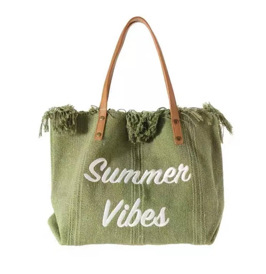 Large Embroidered Tote Bag