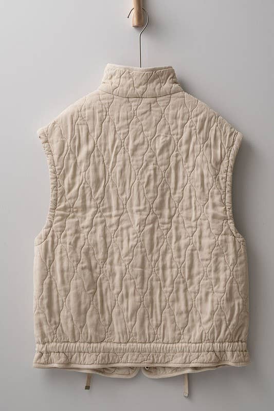 FRESH AIR QUILTED VEST-LT Taupe