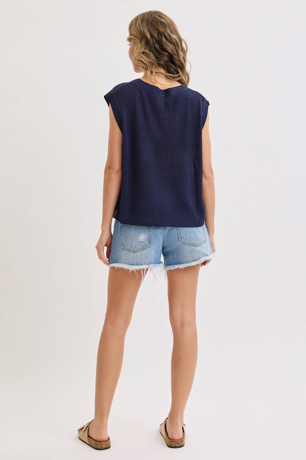 STAR AND STRIPES AMERICAN FLAG KNIT TOP IN SEQUIN