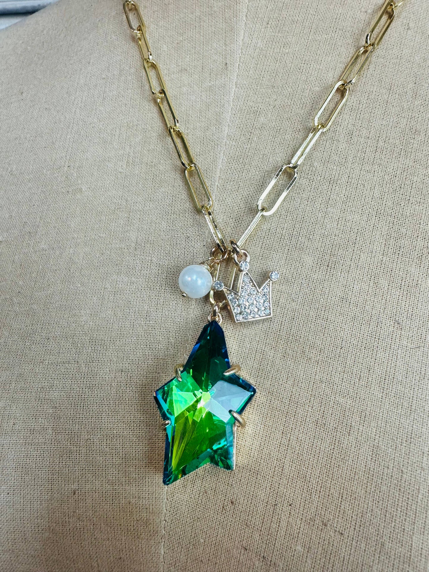 Emerald Star Necklace
