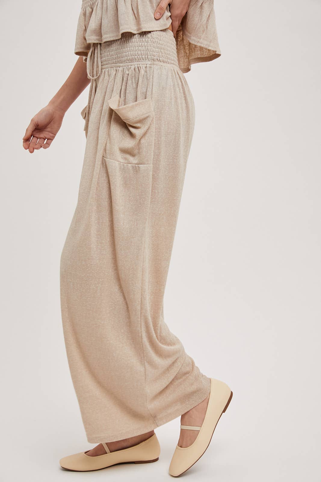RELAXED KNIT WIDE PANTS