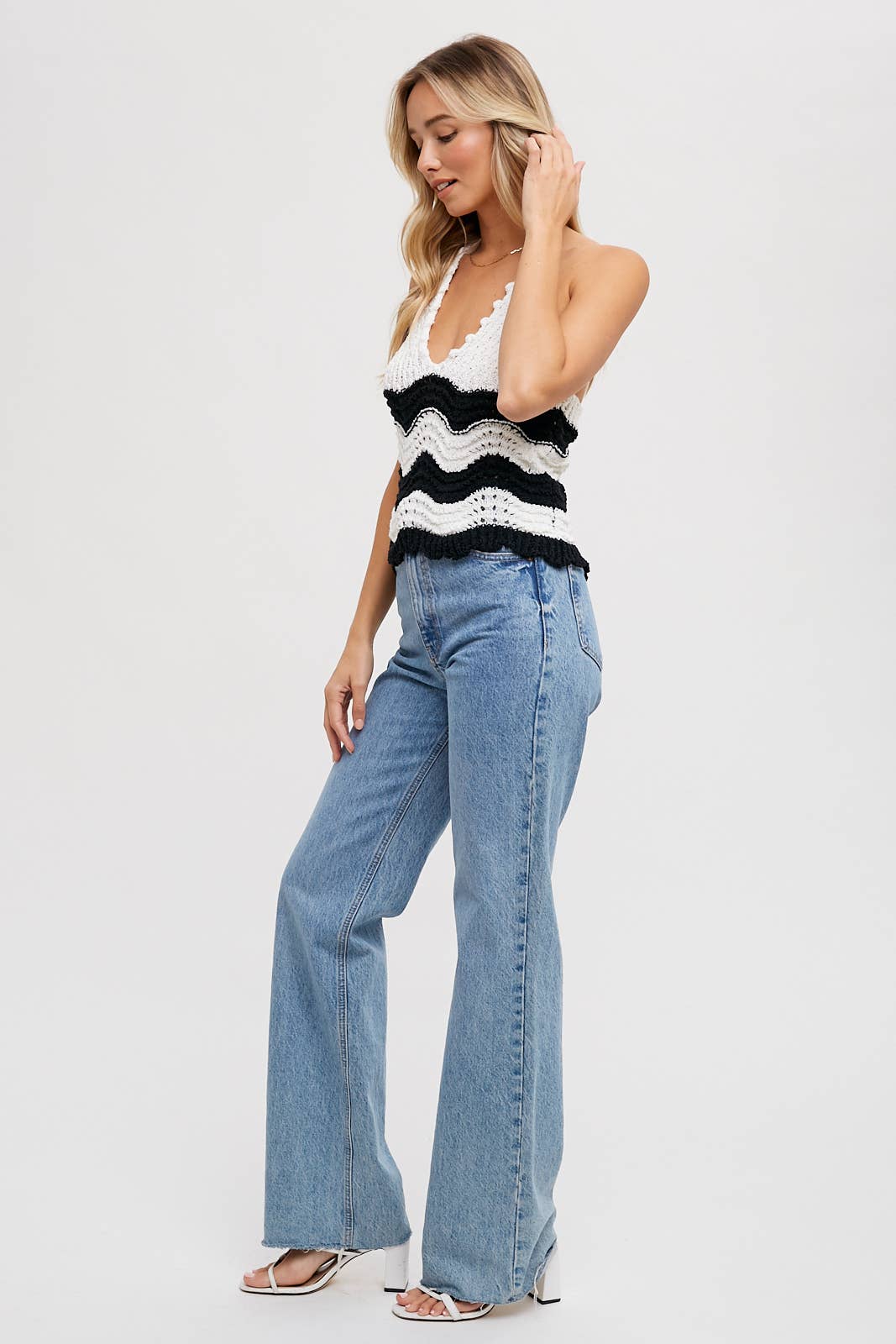 HALTER SWEATER KNIT CAMI TOP