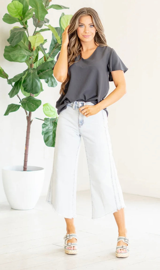 ARNIE HIGH RISE CROP GAUCHO PANTS