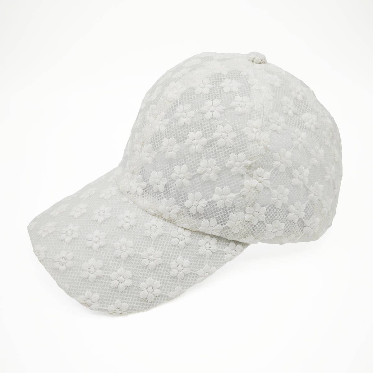 Summer Sun Hat, Lace Baseball Cap, Women’s Floral