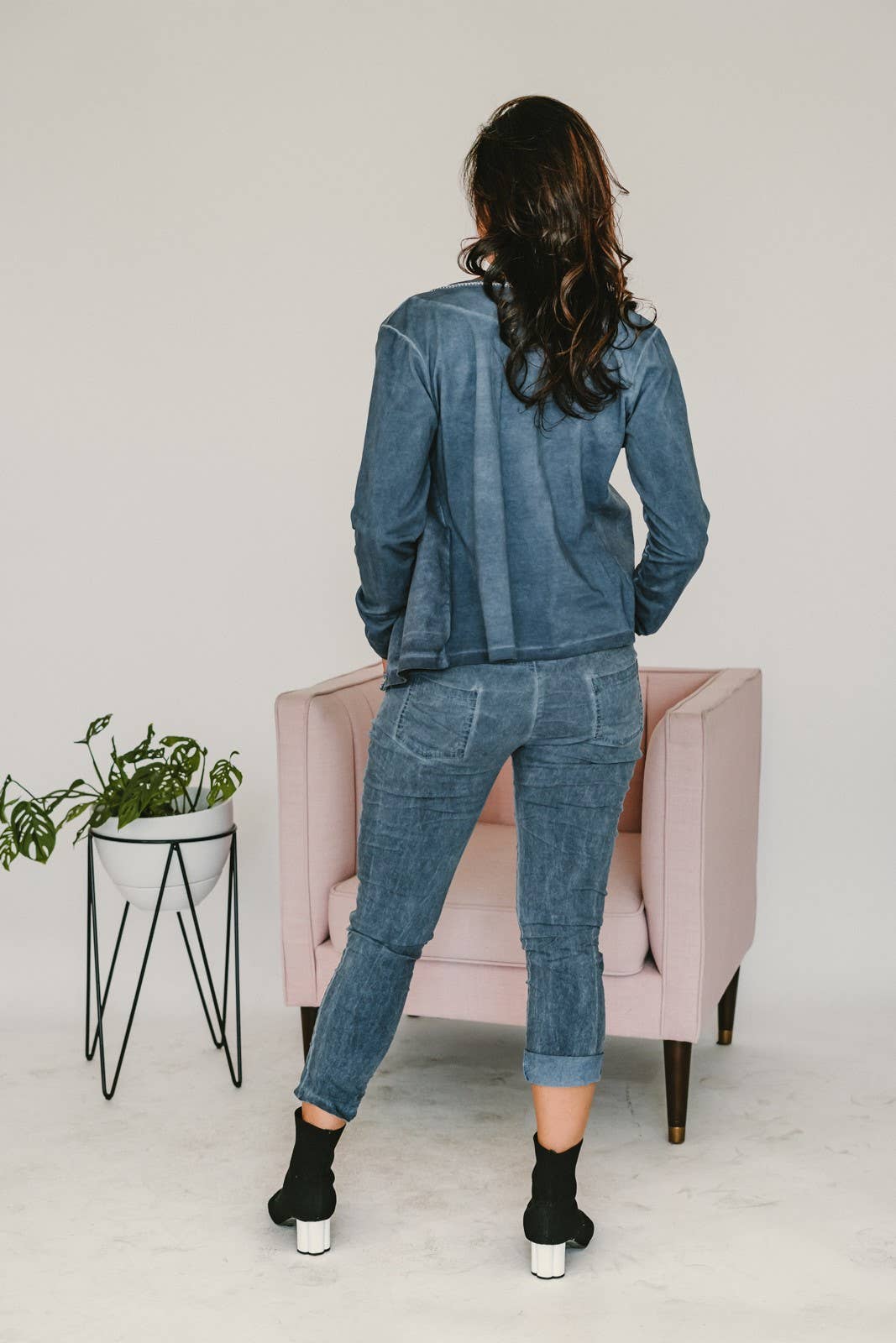 Pants Stretchy Four Pockets with Side Discreet Trim