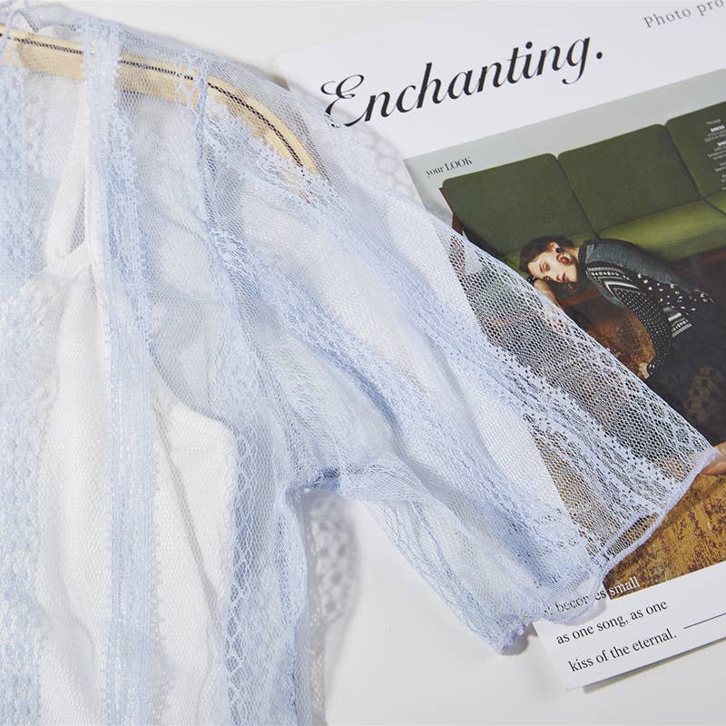 Sheer Mesh Lace Top