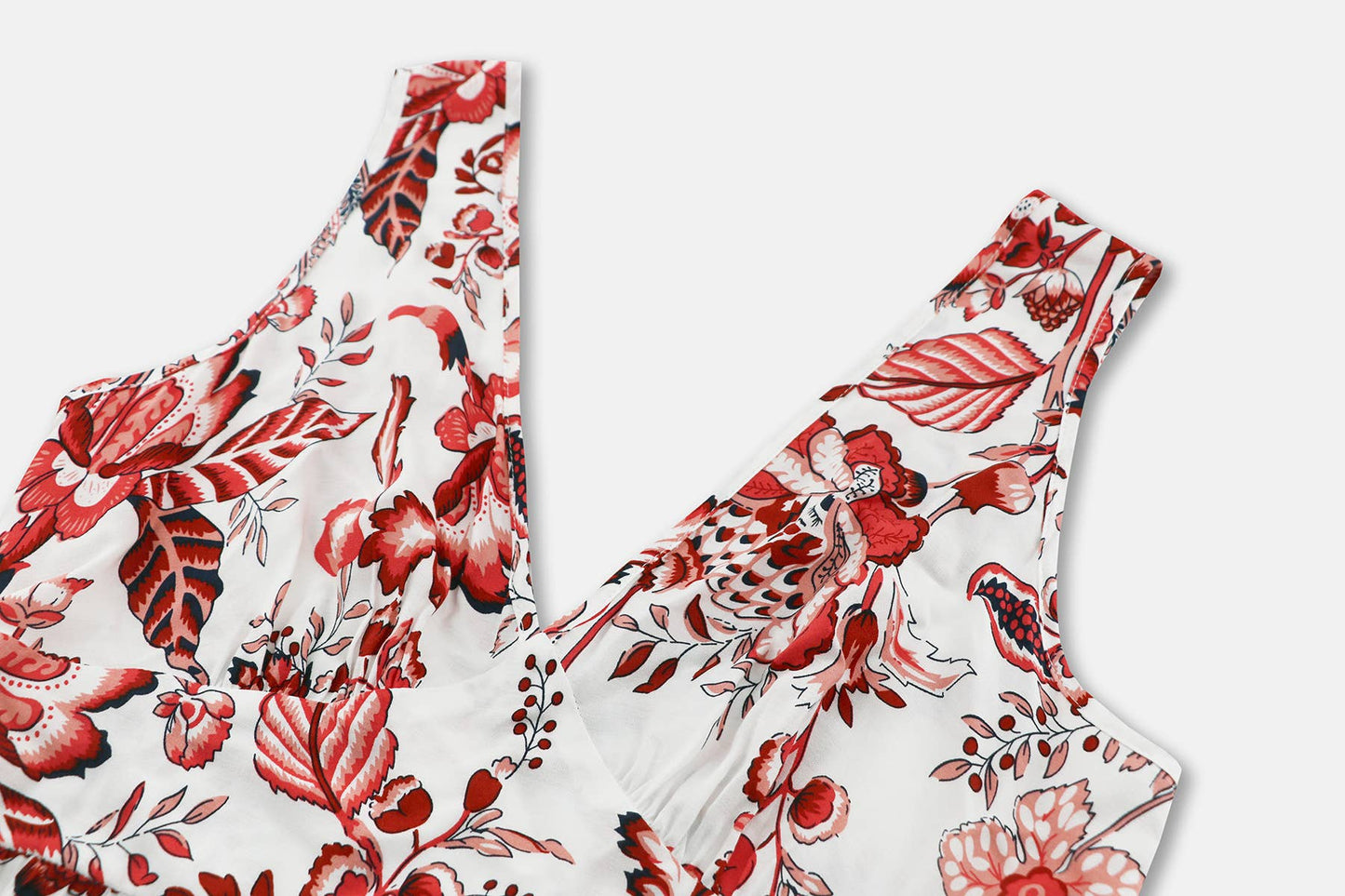 Sexy V Neck Floral Slim Fit Elegant Maxi Dress