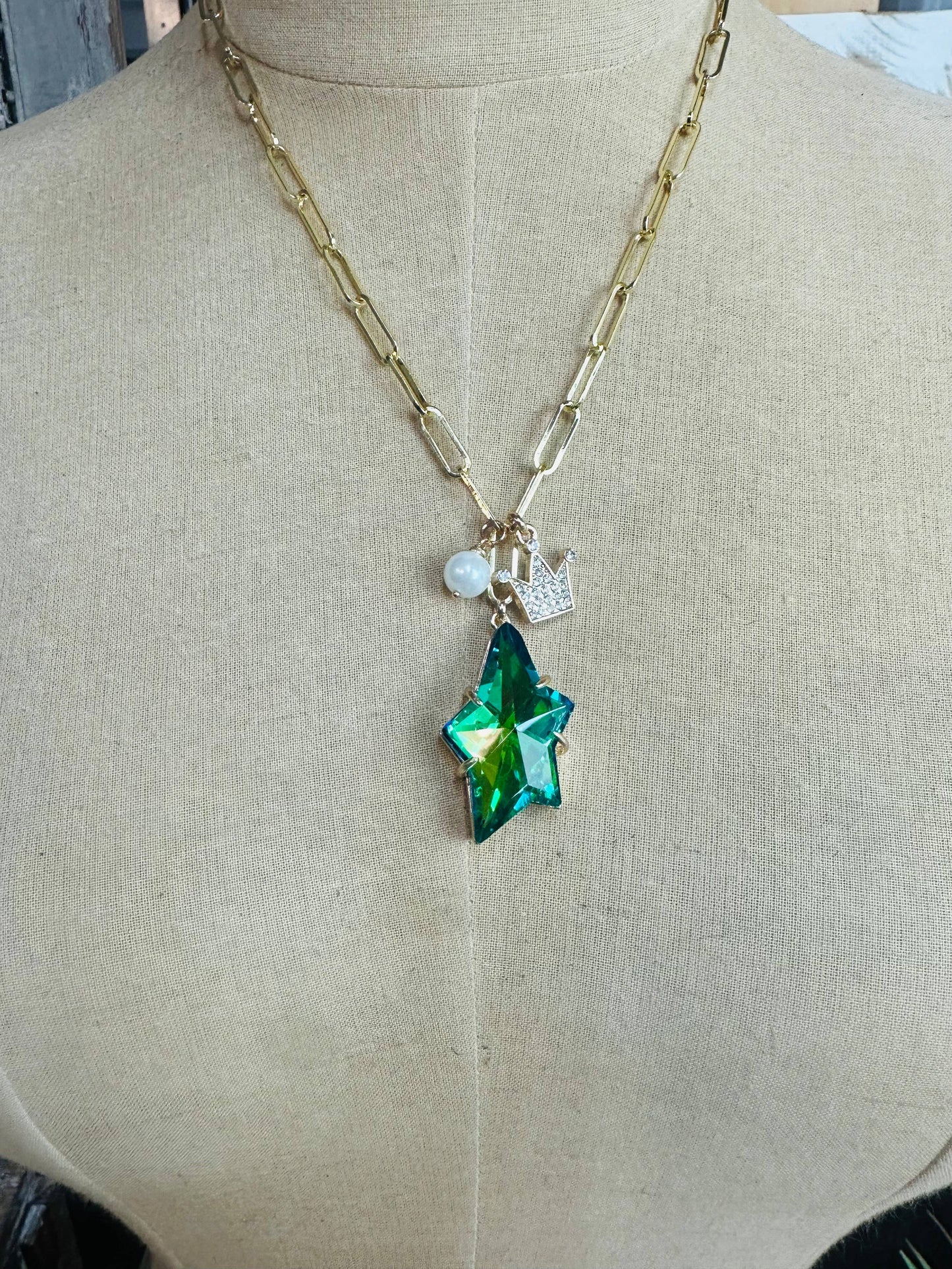Emerald Star Necklace