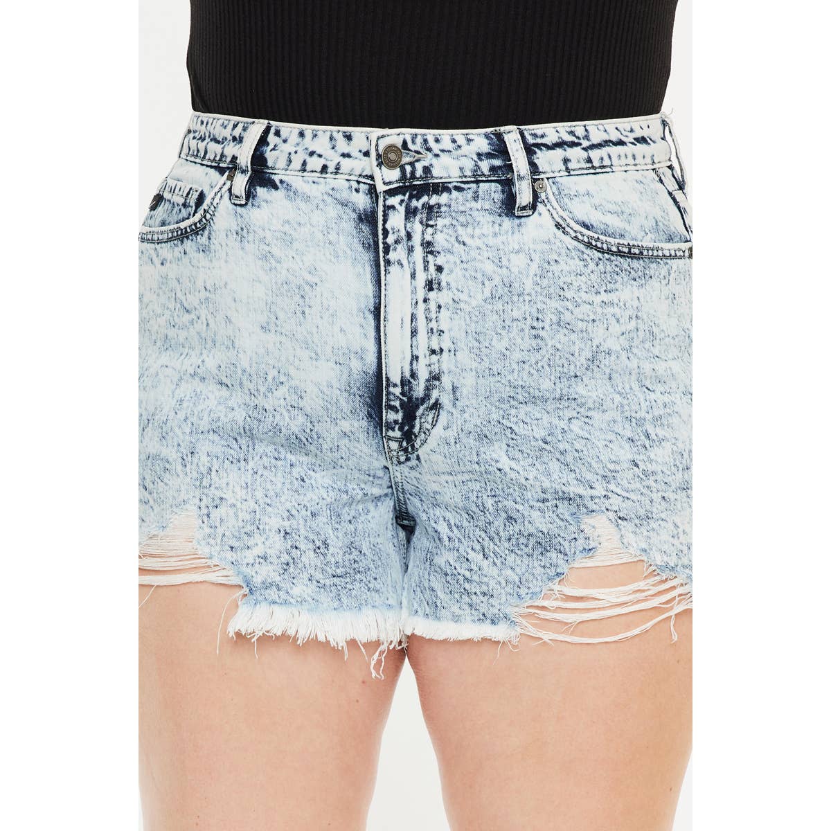 DISTRESSED KANCAN SHORTS