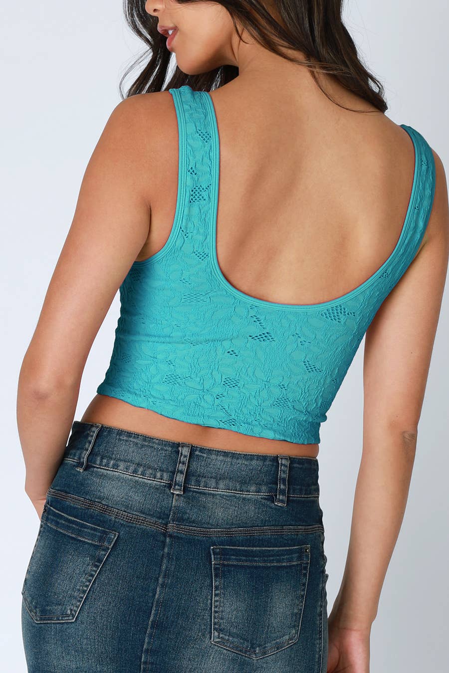 Lace V Neck Tank Top