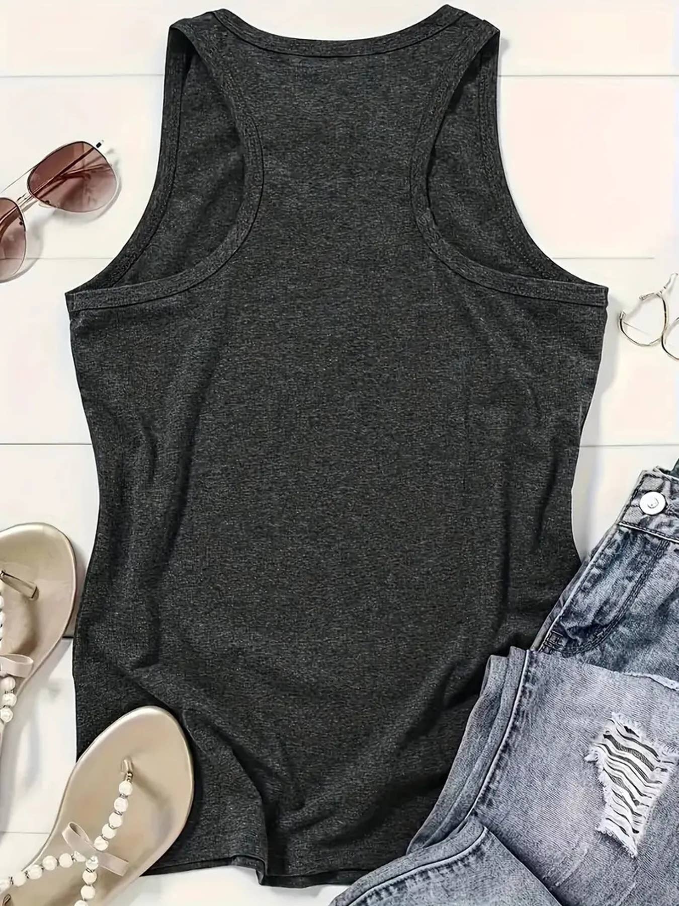 Peace Sign With American Flag Tank Top
