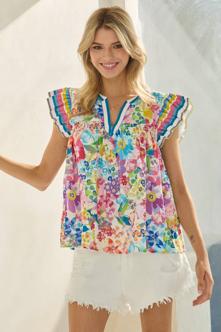 Multicolor Floral Printed Blouse