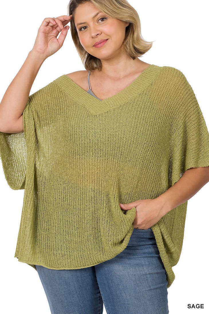 OVERSIZED V-NECK SWEATER