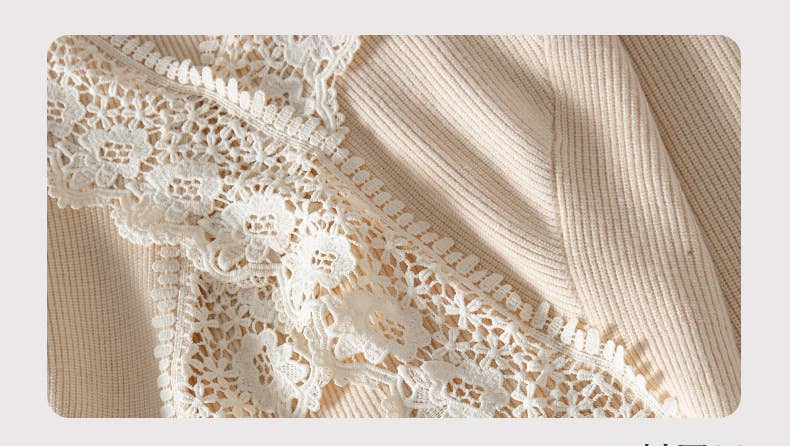 Lace Backless Knit Sweater Top