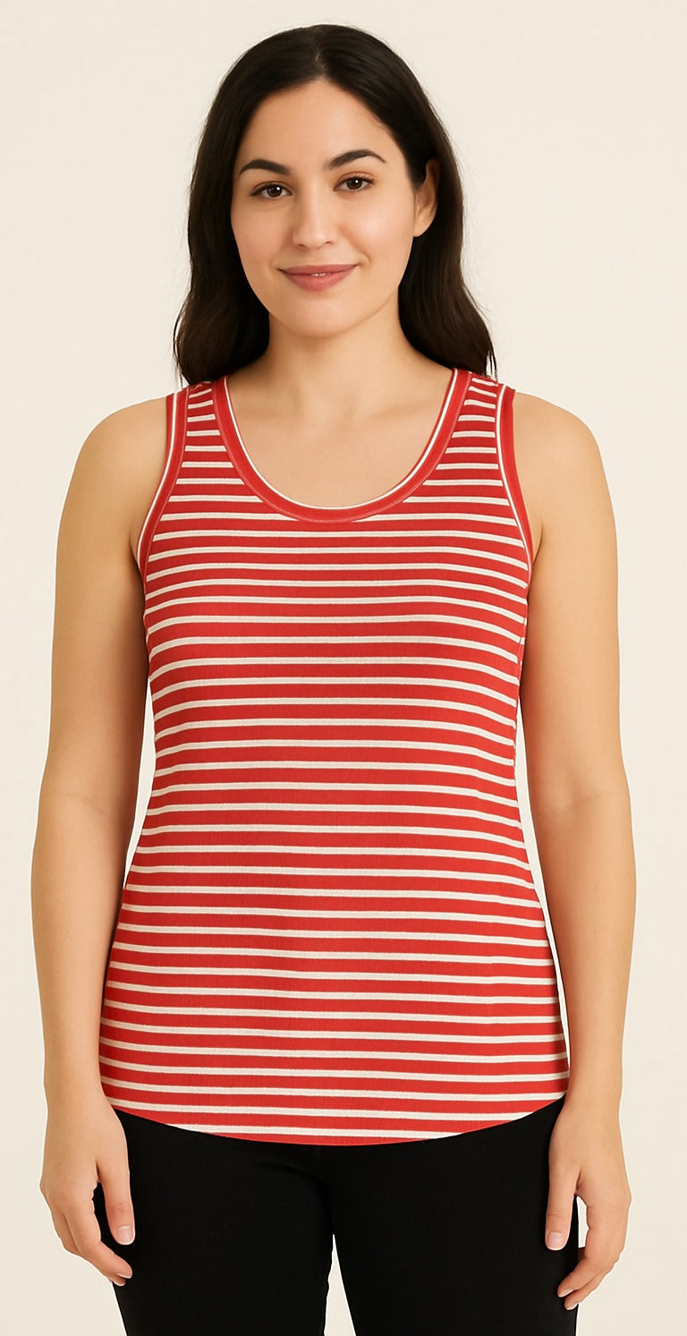 MICHELLE MAE MICRO STRIPED TANK