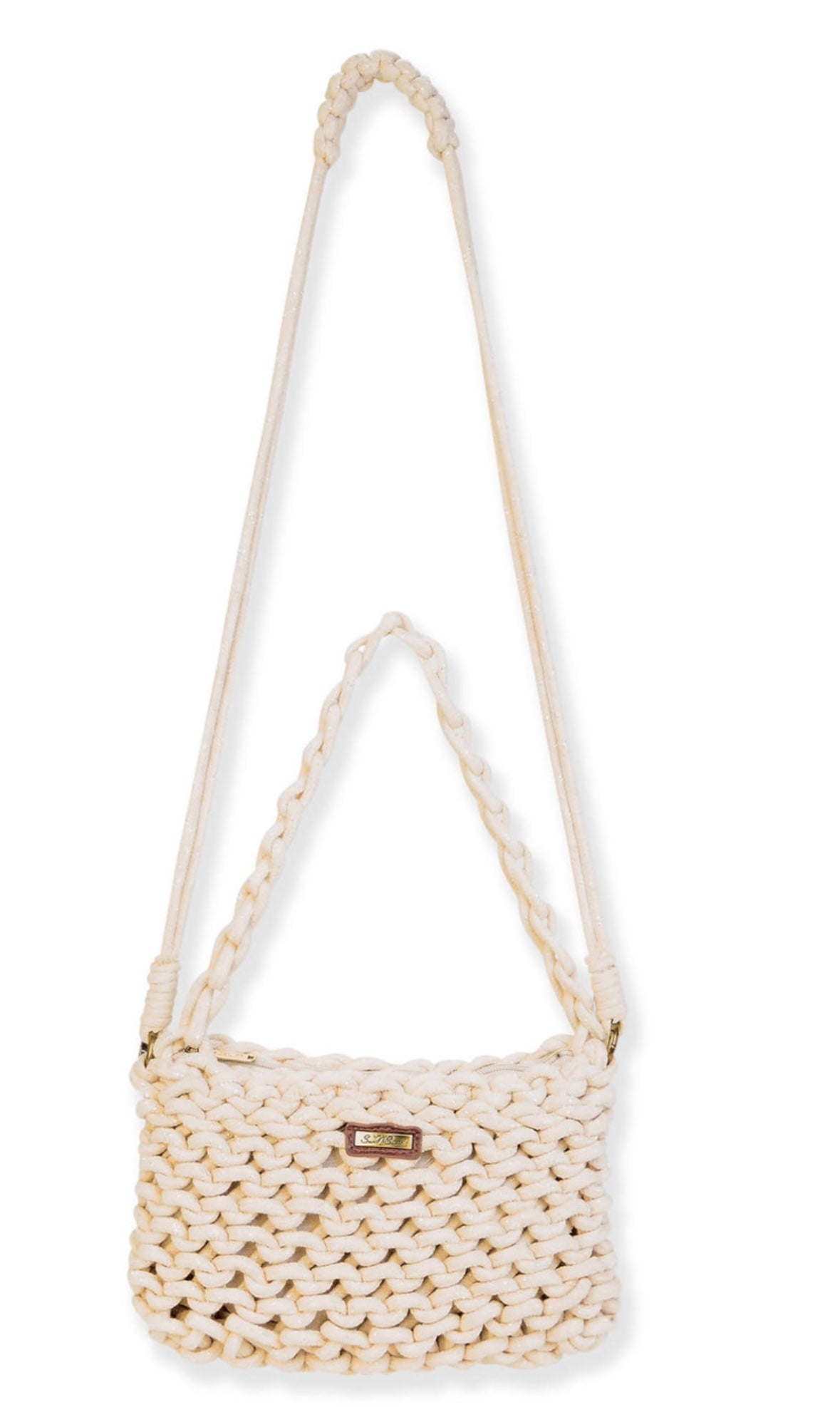 NATURAL, COTTON ROPE CROSSBODY