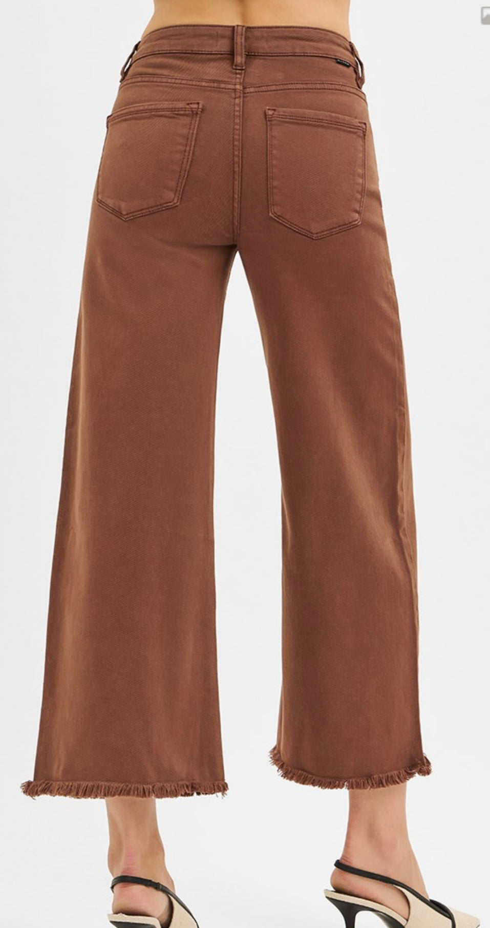 RISEN HIGH RISE-COCOA, CROP PANTS