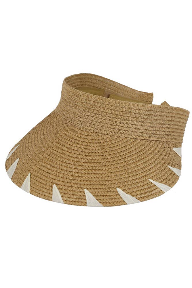 Handmade Edge Detailed Roll Up Sun Hat Visor