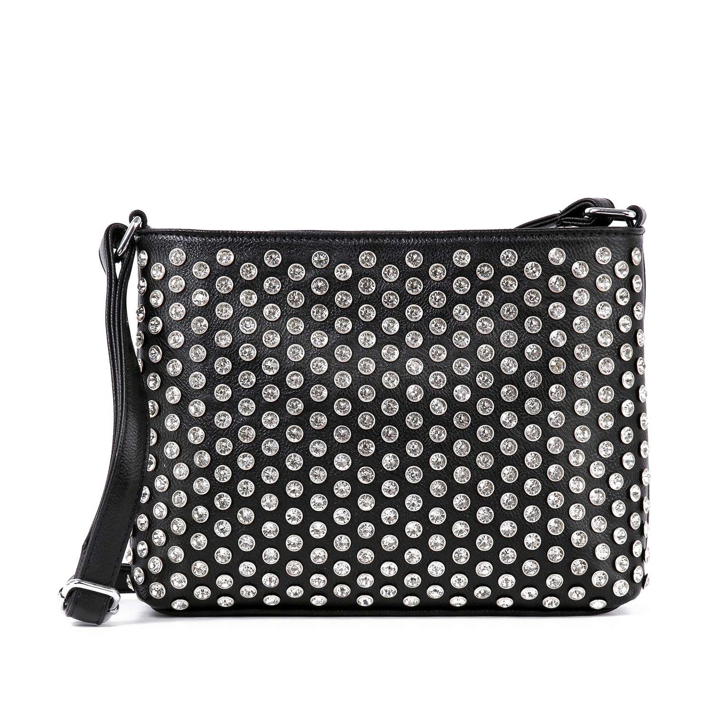 Studded Rhinestone Bling Crossbody Sling