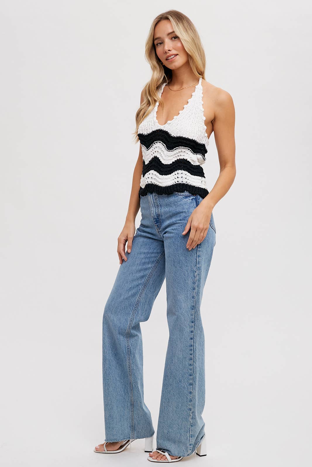 HALTER SWEATER KNIT CAMI TOP