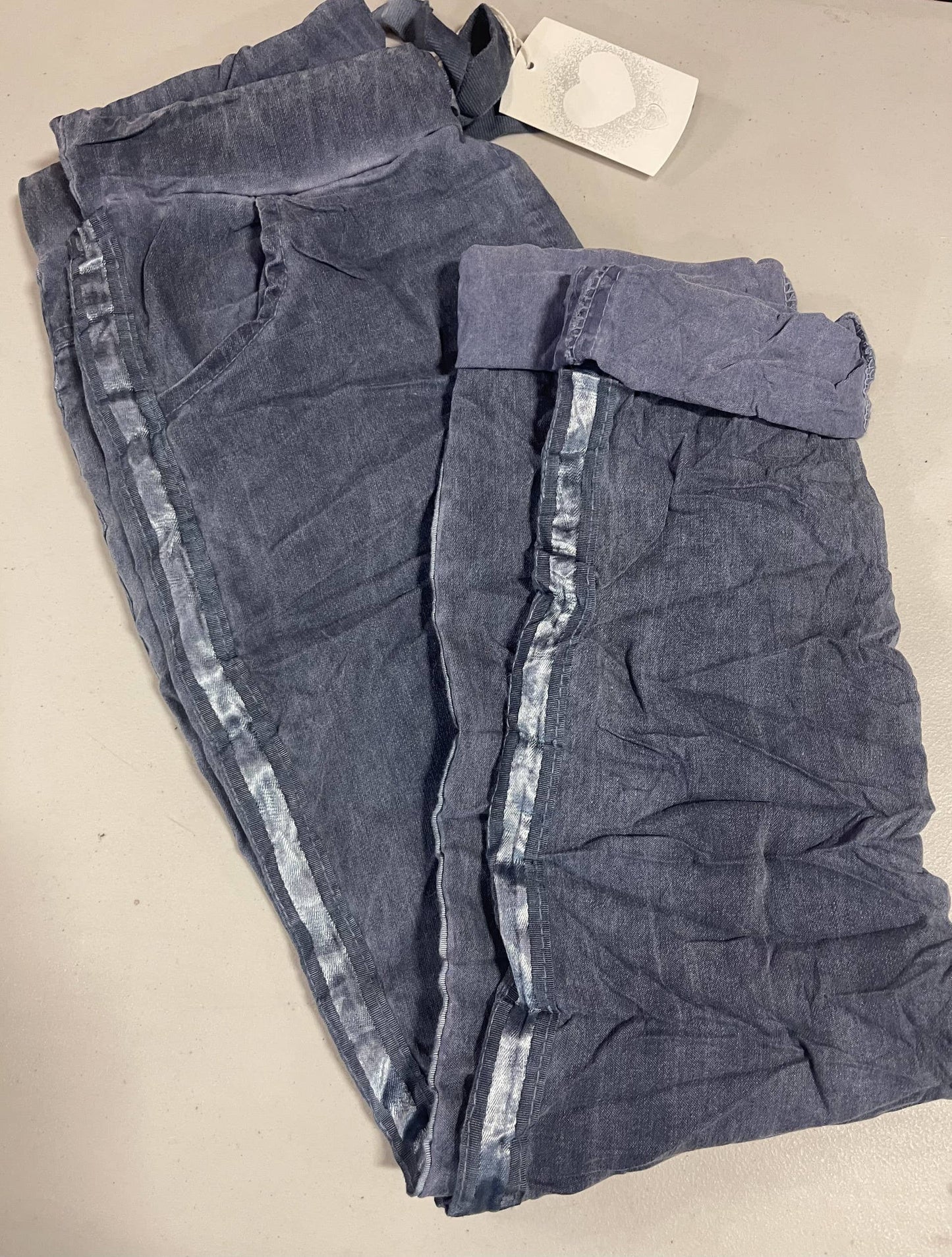 Pants Stretchy Four Pockets with Side Discreet Trim