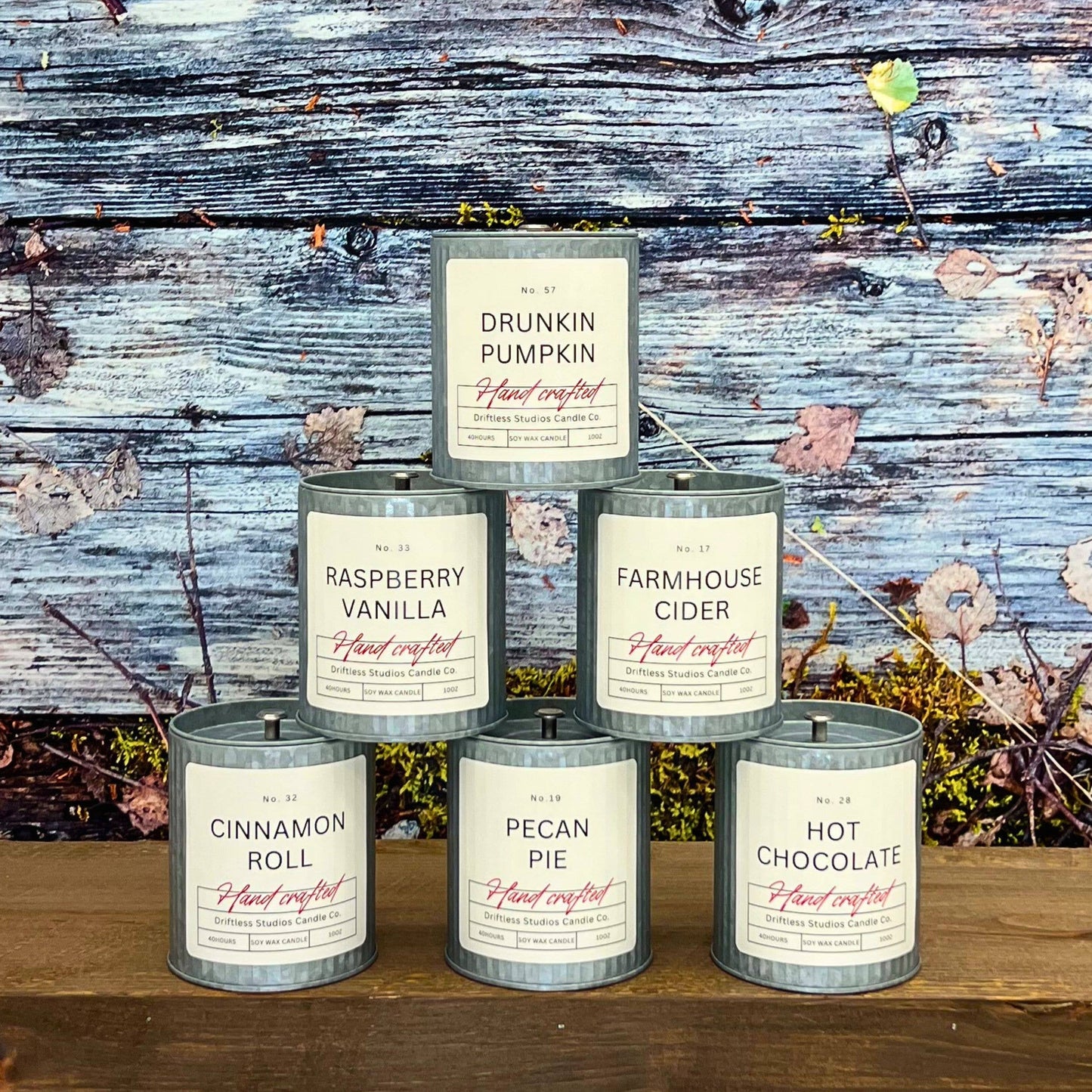 Pecan Pie Tin Farmhouse Fall Decor Candle