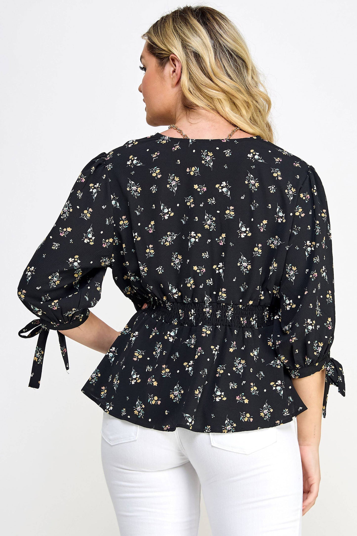 Floral Print Babydoll Blouse