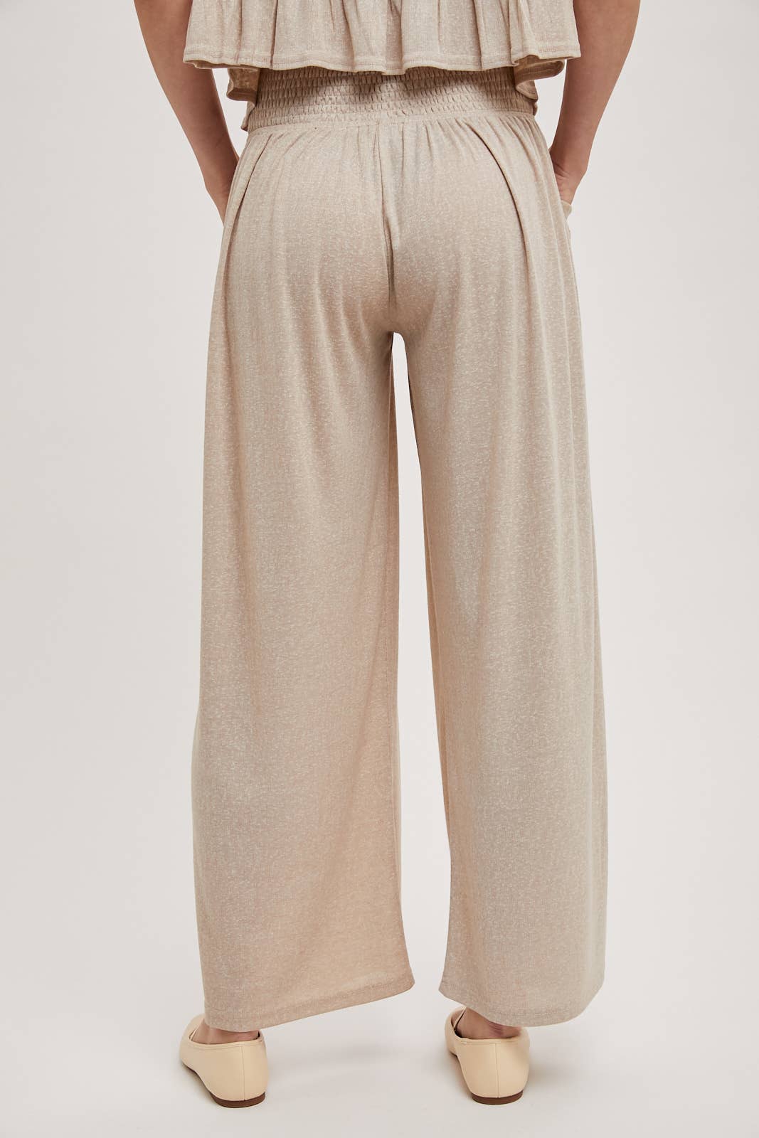 RELAXED KNIT WIDE PANTS