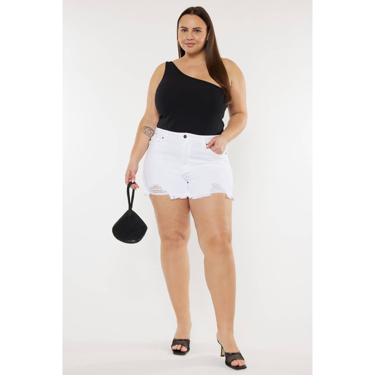 WHITE KANCAN SHORTS