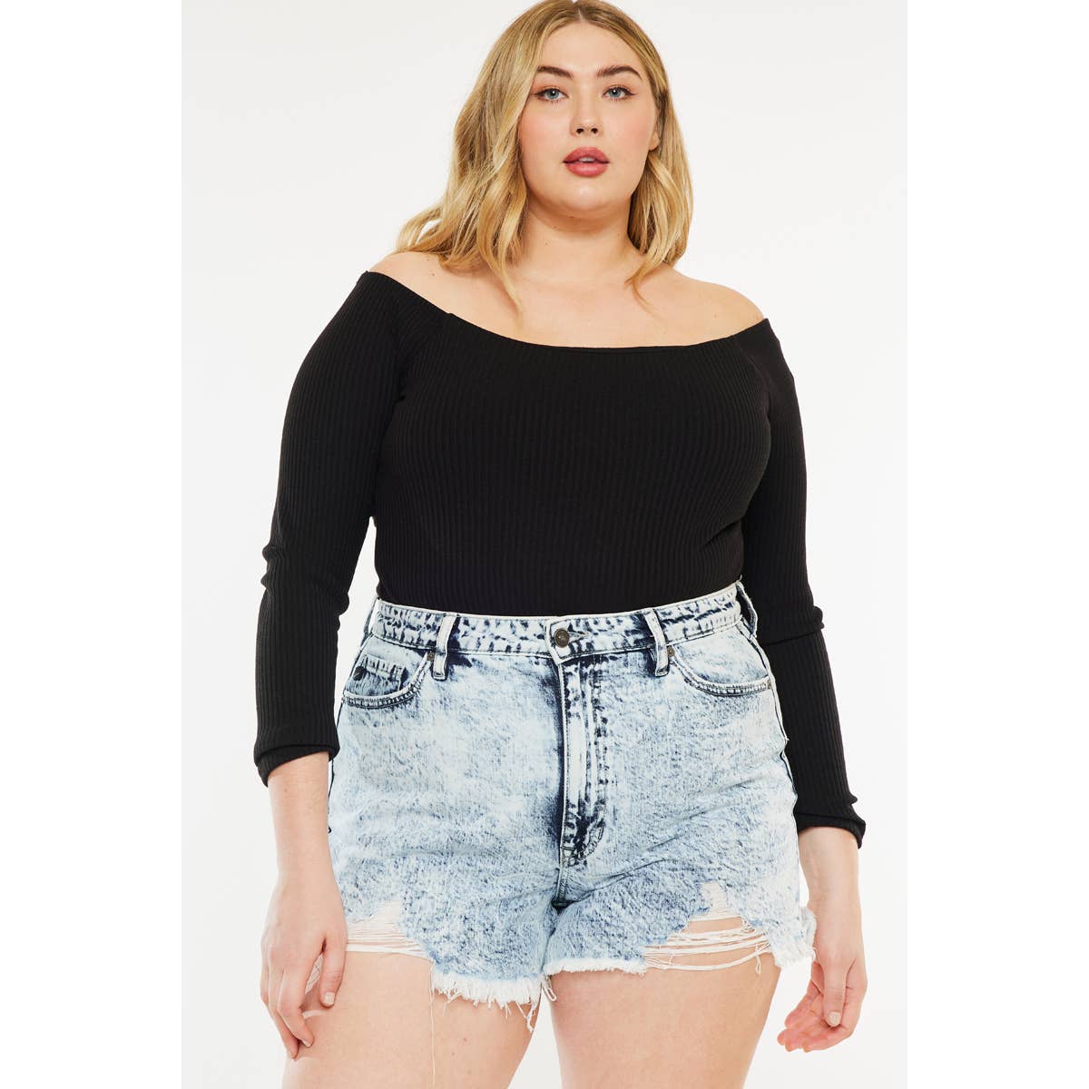 DISTRESSED KANCAN SHORTS