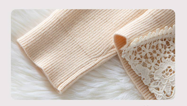 Lace Backless Knit Sweater Top