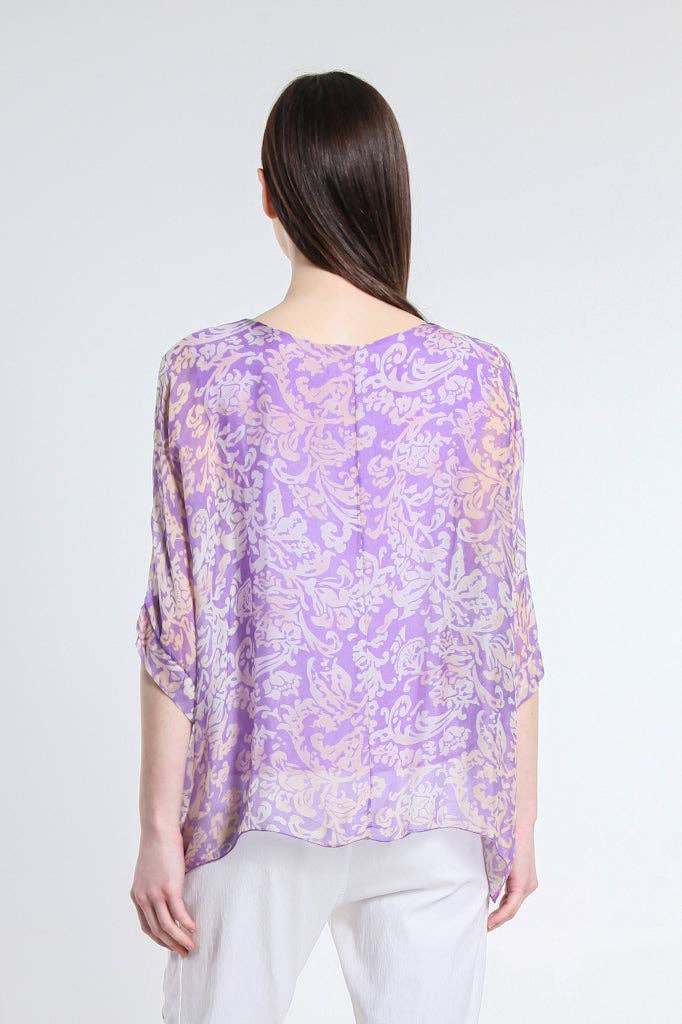 Marjorie Tropic Delight 3/4 Sleeve Slim Kaftan with Sim