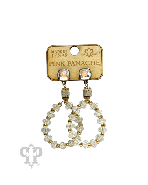 Crystal teardrop earring