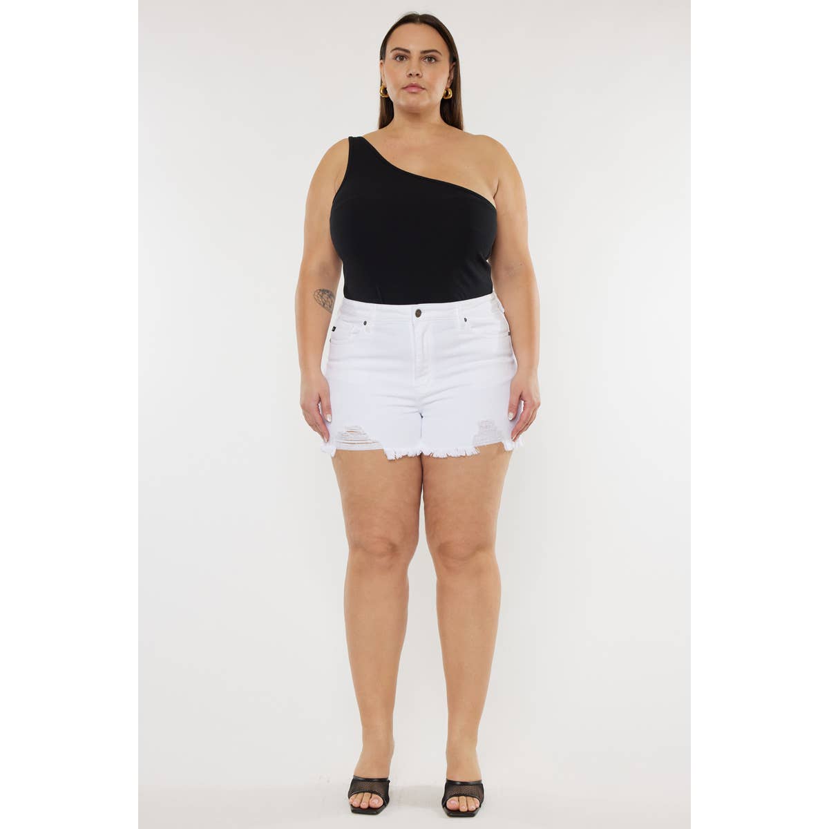 WHITE KANCAN SHORTS