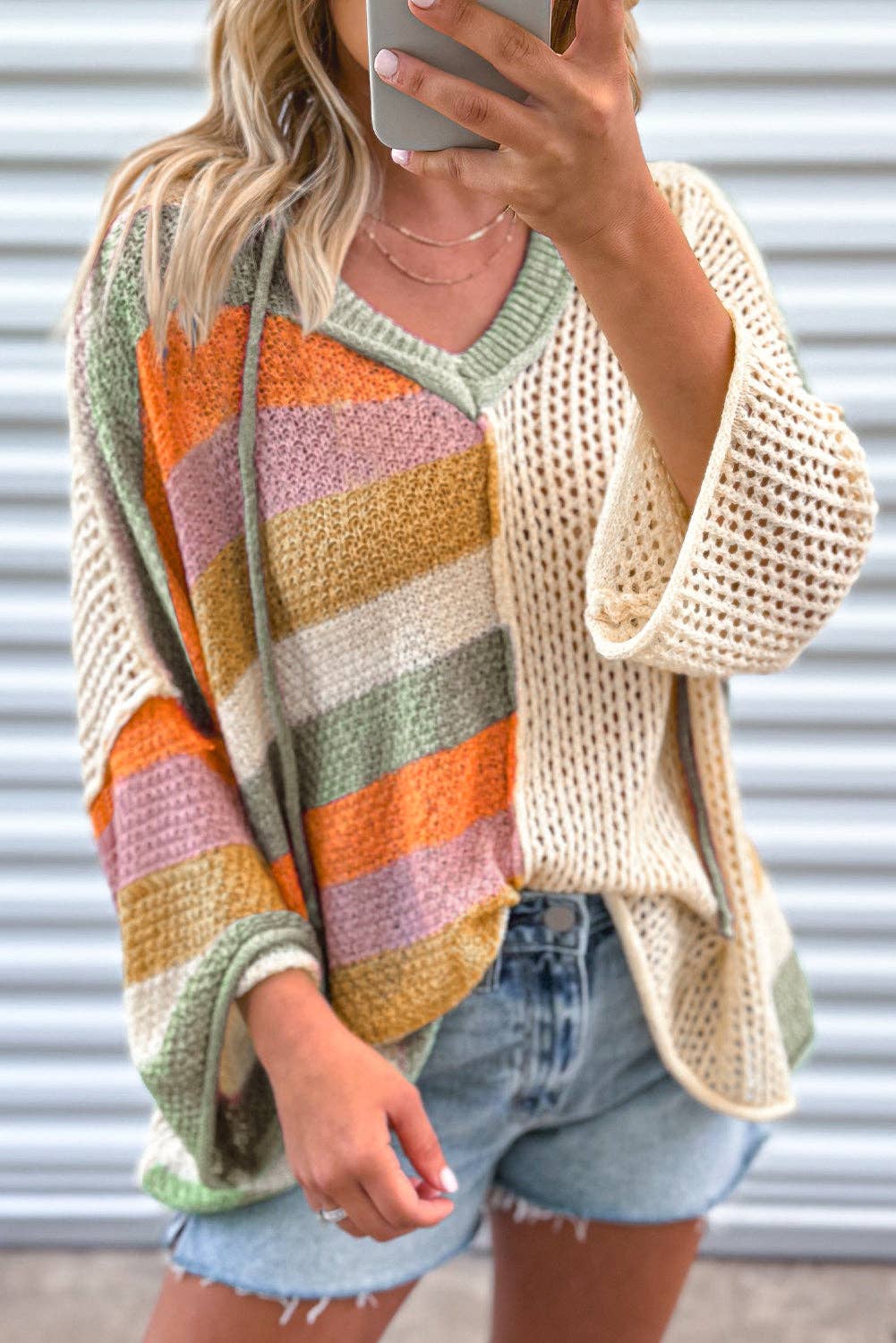 Emmet Knitted Hooded Light Weight Sweater