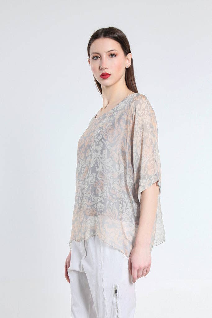 Marjorie Tropic Delight 3/4 Sleeve Slim Kaftan with Sim