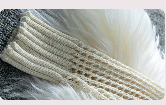 Zip Neck Hollow Out Knit Pullover Sweater