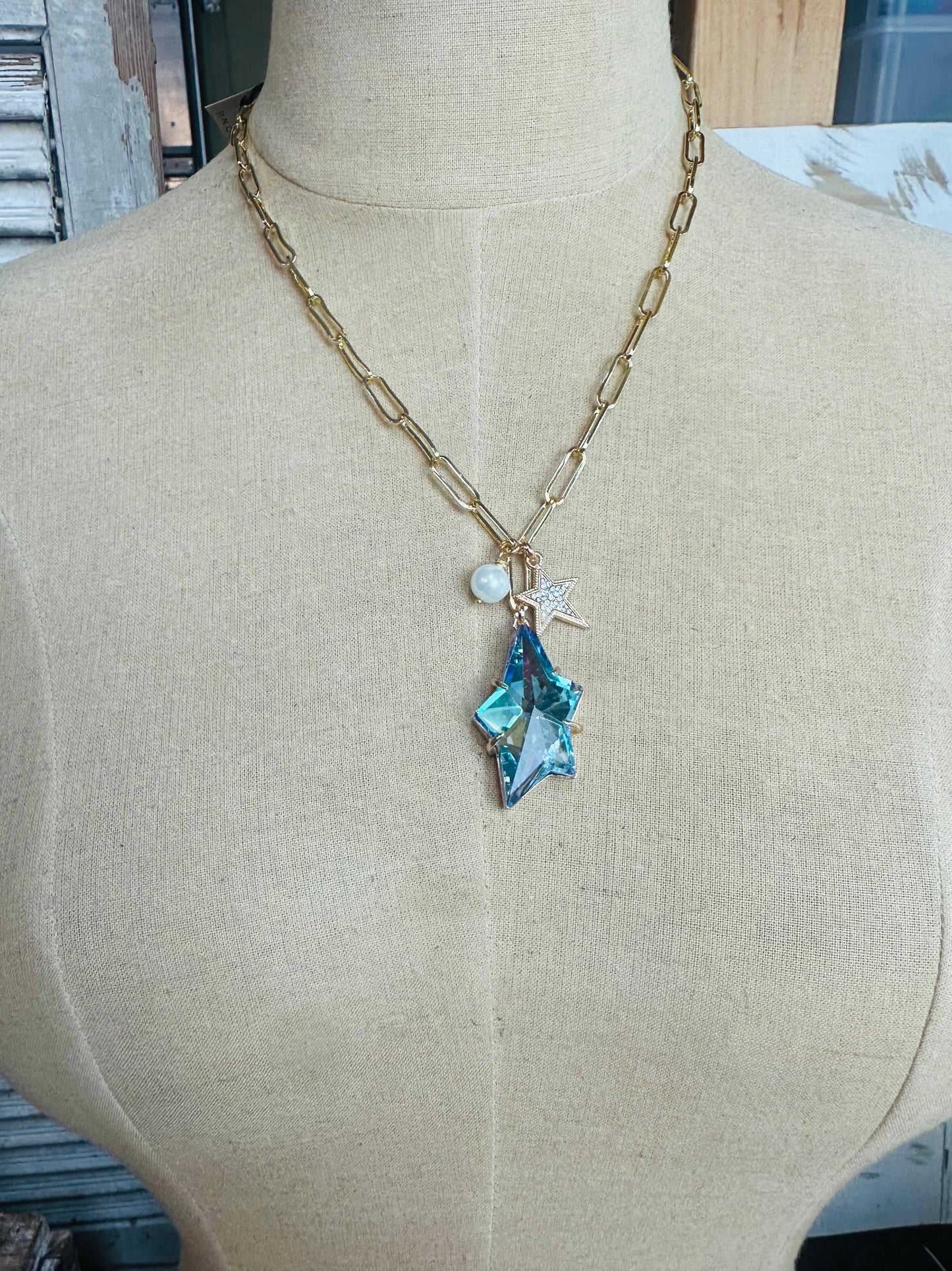 Aqua Star Necklace