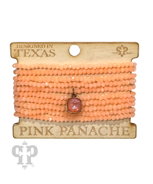 Orange bead bracelet set