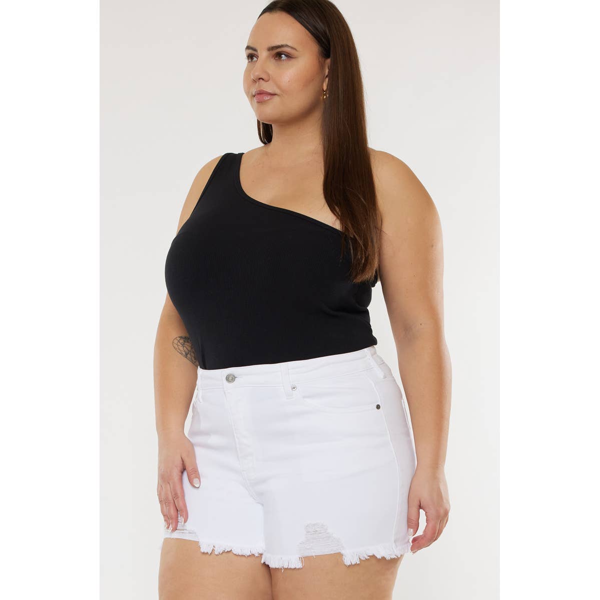 WHITE KANCAN SHORTS