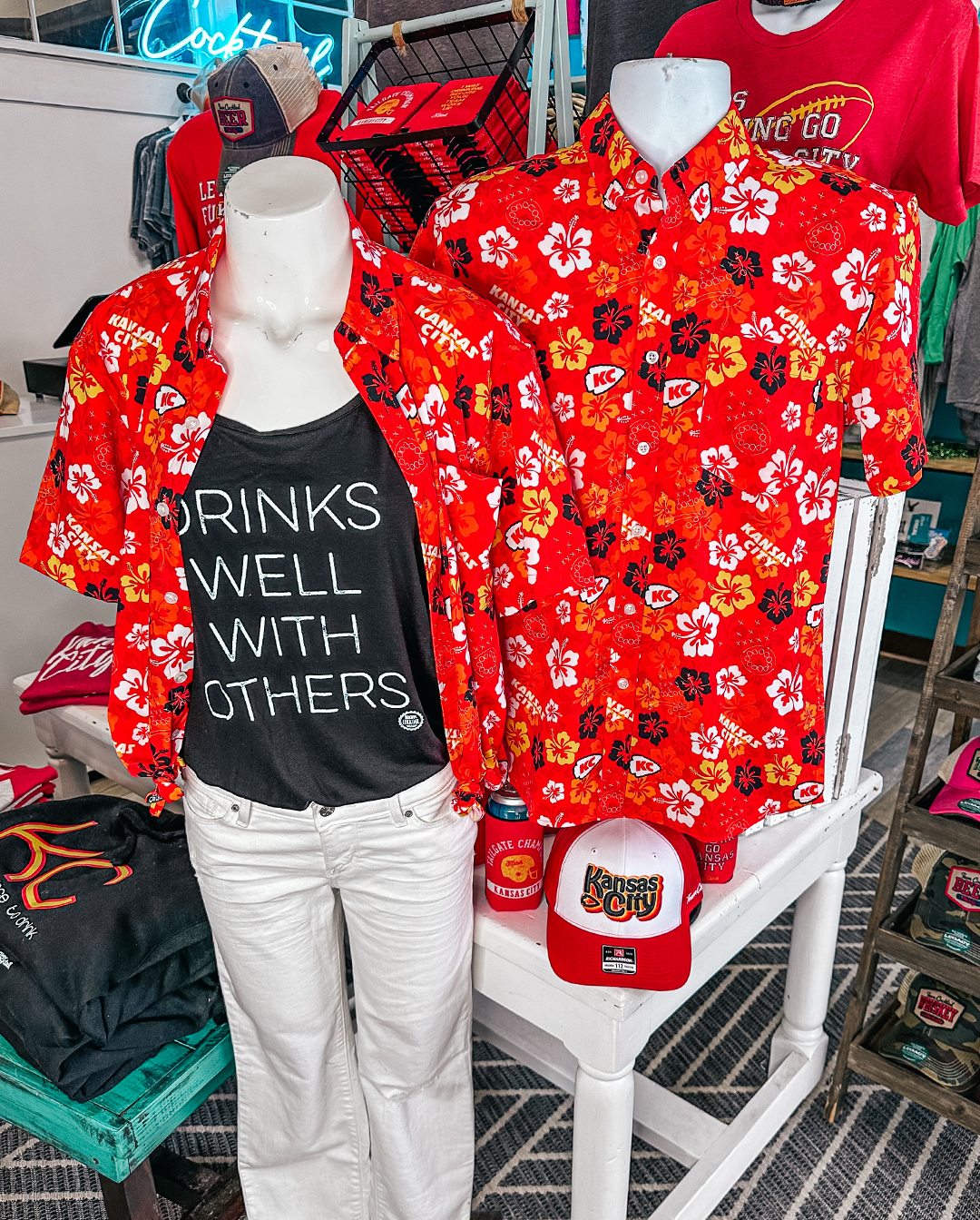 Tropical Kansas City Football Unisex Button Up