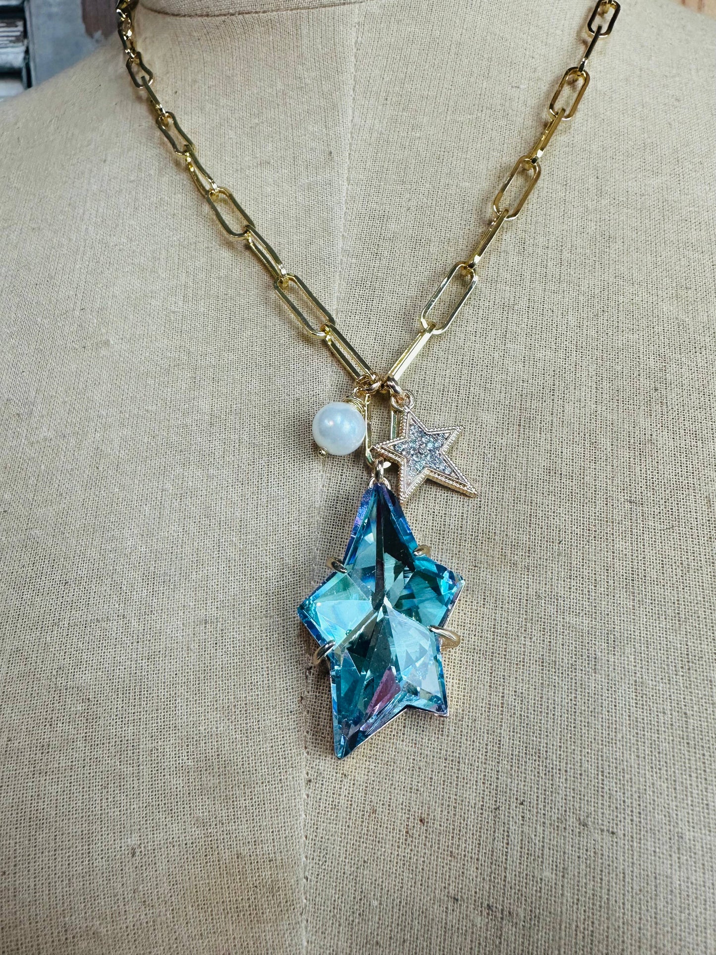 Aqua Star Necklace