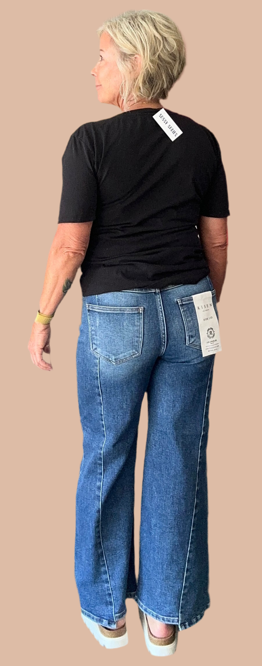 HIGH-RISE CROP WIDE STEP-HEM JEANS